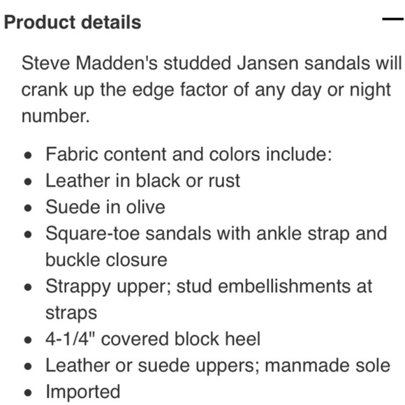 Steve Madden Studded Heel - Picture 2 of 4